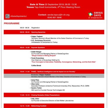 Swiss Turkish Economic Forum, 20 September 2019