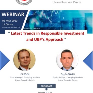 WEBINAR | 06 May 2020 | “Latest Trends in Responsible Investment and UBP’s Approach”