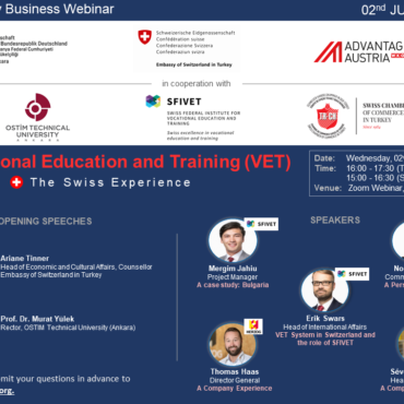 WEBINAR: 02 JUNE | 3-Country Business Webinar | “Vocational Education and Training (VET): The Swiss Experience”