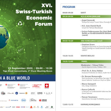 SAVE THE DATE – XVI Swiss Turkish Economic Forum